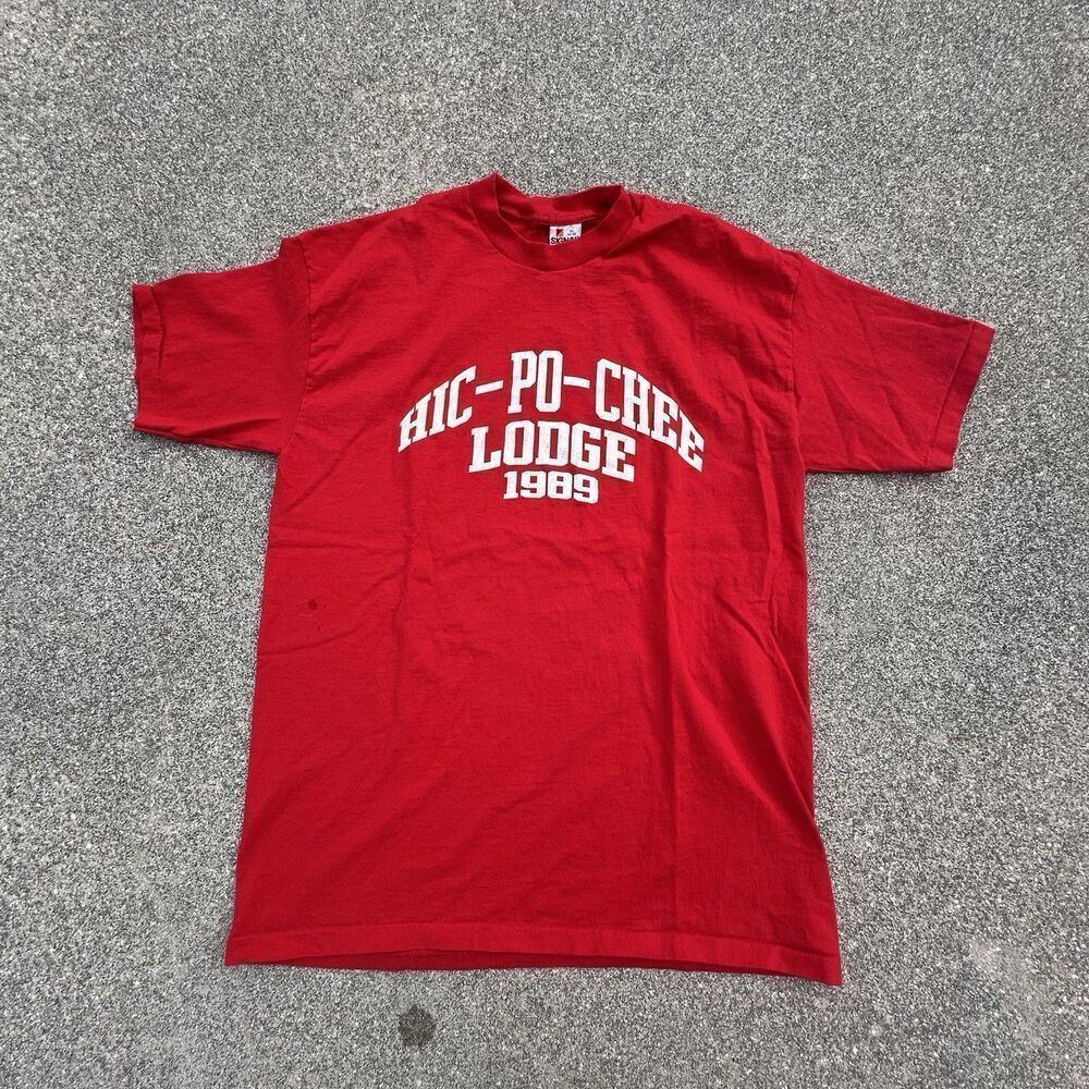 Vintage 90's Signal T-Shirt Mens XL Hic-Po-Chee Lodge Easy Livin Made in USA